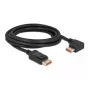 DisplayPort-Kabel DeLOCK 8K 60 Hz 3 m Stecker gerade auf Stecker 90° abgewinkelt