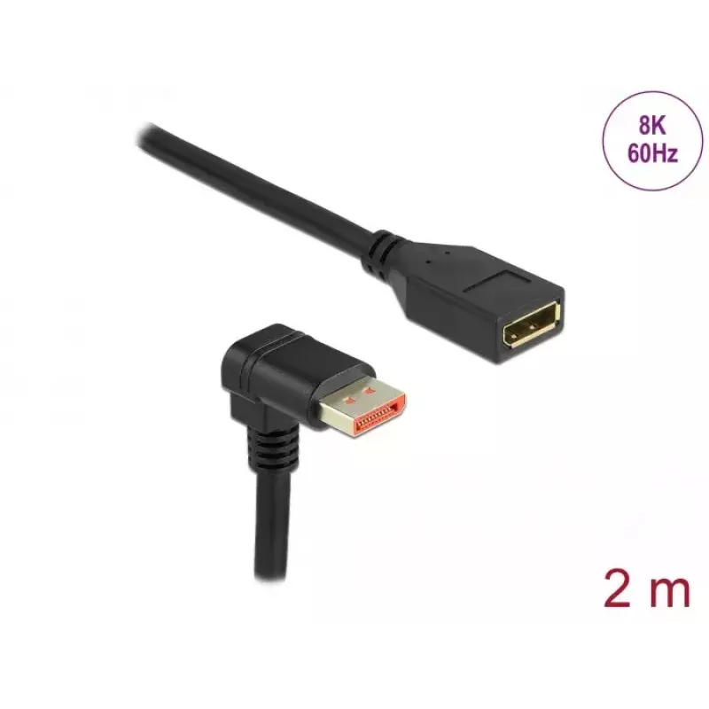 DisplayPort-Verlängerungskabel DeLOCK 87091 2 m 90° abwärts abgewinkelt