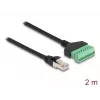 DeLOCK RJ45-Kabel Cat.6 Stecker auf Klemmleistenadapter 2 m Schwarz Grün