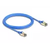 DeLOCK RJ45 Netzwerkkabel Kat.8.1 F/FTP schlank 2 m blau