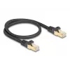 Netzwerkkabel DeLOCK RJ45 80316 Stecker auf Stecker Cat.6A 0,5 m schwarz