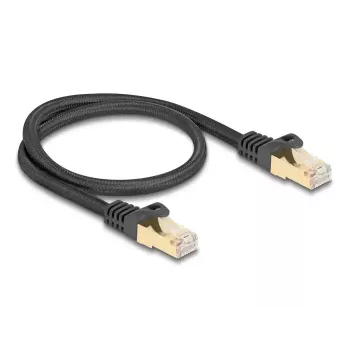 Netzwerkkabel DeLOCK RJ45 80316 Stecker auf Stecker Cat.6A 0,5 m schwarz