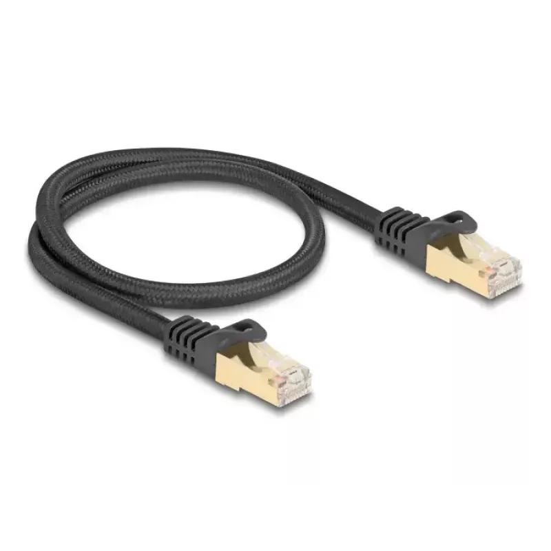 Netzwerkkabel DeLOCK RJ45 80316 Stecker auf Stecker Cat.6A 0,5 m schwarz
