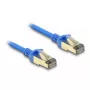 DeLOCK RJ45 Netzwerkkabel Cat.8.1 F/FTP schlank 1 m blau