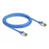 DeLOCK RJ45-Netzwerkkabel Cat.8.1 F/FTP schlank 3 m blau