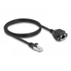 DeLOCK RJ50 Verlängerungskabel Stecker auf Buchse S/FTP 1 m Schwarz