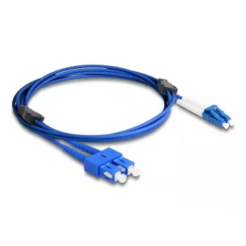 DeLOCK Glasfaserkabel LC Duplex auf SC Duplex Singlemode OS2 2 m