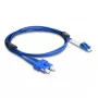 DeLOCK Glasfaserkabel LC Duplex auf SC Duplex Singlemode OS2 2 m