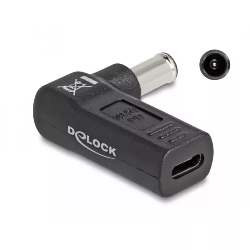 DeLOCK Adapter USB Type-C Buchse auf Sony 6,0 x 4,3 mm Stecker 90° gewinkelt
