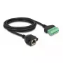 DeLOCK RJ45-Kabel Cat.6 Buchse auf Klemmleisten-Adapter 2m