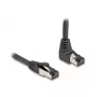Netzwerkkabel DeLOCK RJ45 Cat.8.1 90° nach oben abgewinkelt / gerade 5 m Schwarz