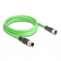 Netzwerkkabel DeLOCK M12-Kabel A-codiert 8-polig Stecker auf Buchse PUR (TPU) 2 m Schwarz
