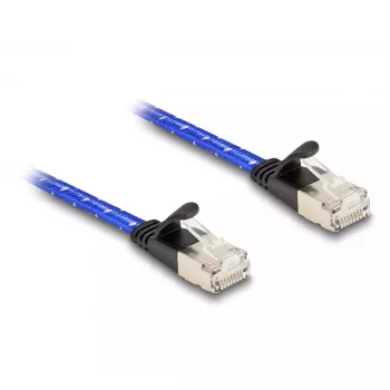 Netzwerkkabel DeLOCK RJ45 Flach Cat.6A 5m Blau