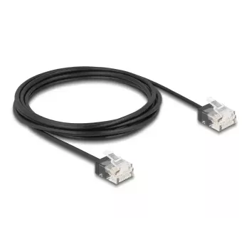 Netzwerkkabel DeLOCK RJ45 Cat.6 UTP Ultra schlank 3m Schwarz