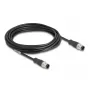 Netzwerkkabel DeLOCK M12 Kabel D-codiert 4-polig Stecker auf Stecker Cat5e 5 m Schwarz