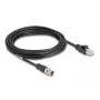 Netzwerkkabel DeLOCK M12 Kabel X-kodiert 8-polig Stecker auf RJ45 Stecker Cat5e 5 m Schwarz
