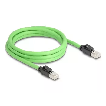 Netzwerkkabel DeLOCK 80890 RJ-45 Cat6a 2m Schwarz Grün
