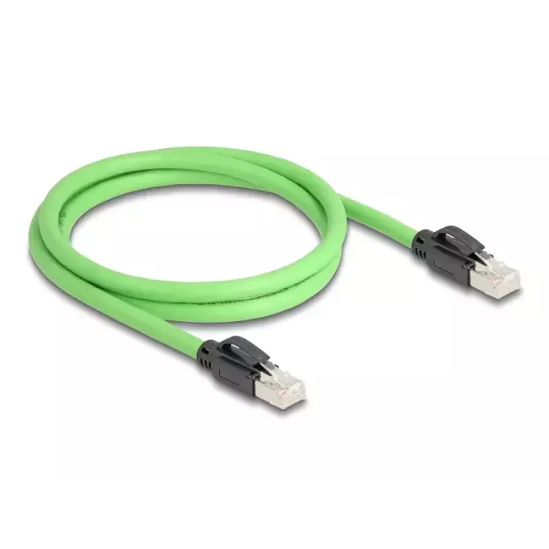 Netzwerkkabel DeLOCK RJ45 Cat.6A Stecker zu Stecker 1m Grün