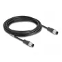 Netzwerkkabel DeLOCK M12 Kabel A-kodiert 8-polig Stecker auf Stecker Cat5e 5 m Schwarz