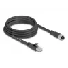 Netzwerkkabel DeLOCK 80591 M12 auf RJ-45 Cat5e 3m Schwarz