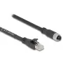 Netzwerkkabel DeLOCK 80591 M12 auf RJ-45 Cat5e 3m Schwarz