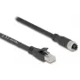 Netzwerkkabel DeLOCK 80590 M12 auf RJ-45 Cat5e 2 m Schwarz