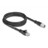 Netzwerkkabel DeLOCK 80579 M12 auf RJ-45 Cat5e 2 m Schwarz