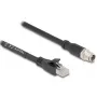 Netzwerkkabel DeLOCK 80579 M12 auf RJ-45 Cat5e 2 m Schwarz