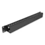 Kabelmanagement-Panel DELOCK 19 Zoll 1U Metall, 2 Öffnungen, schwarz