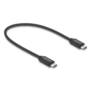 DELOCK Koaxial USB C zu USB C Kabel USB4 Gen 3x2 40 Gbit/s USB PD 3.1 240W 0,5 m