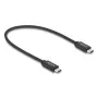 DELOCK Koaxial USB C zu USB C Kabel USB4 Gen 3x2 40 Gbit/s USB PD 3.1 240W 0,5 m