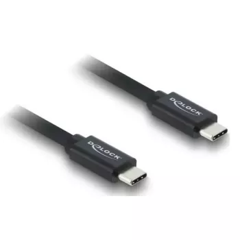 USB-C auf USB-C Koaxialkabel DELOCK USB4 Gen 3x2 40 Gbit/s USB PD 3.1 240 W 1 m