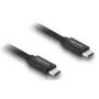 USB-C auf USB-C Koaxialkabel DELOCK USB4 Gen 3x2 40 Gbit/s USB PD 3.1 240 W 1 m