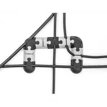 Kabelhalter DeLOCK 18448 selbstklebend modulares Set 9 Stück schwarz grau