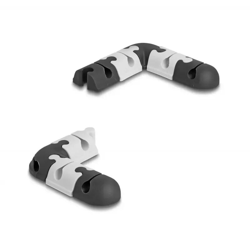 Kabelhalter DeLOCK 18448 selbstklebend modulares Set 9 Stück schwarz grau