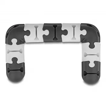 Kabelhalter DeLOCK 18448 selbstklebend modulares Set 9 Stück schwarz grau