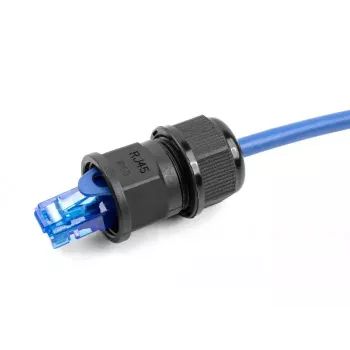DeLOCK Durchführungskupplung RJ45 IP67 wasserdicht schwarz
