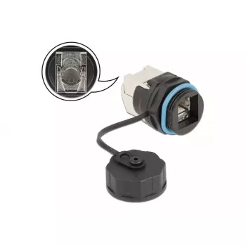 DELOCK Wire Connector RJ45 Cat.6A LSA gerade schwarz 29×43×29 mm
