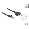 DeLOCK Netzwerkkabel 87112 2m Cat6a S/FTP RJ-45 Schwarz Weiß