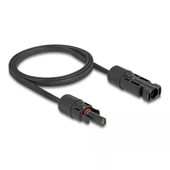 Kabel DeLOCK DL4 Solar Flachkabel Stecker auf Buchse 1 m schwarz 3,3 mm²