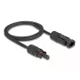 Kabel DeLOCK DL4 Solar Flachkabel Stecker auf Buchse 1 m schwarz 3,3 mm²