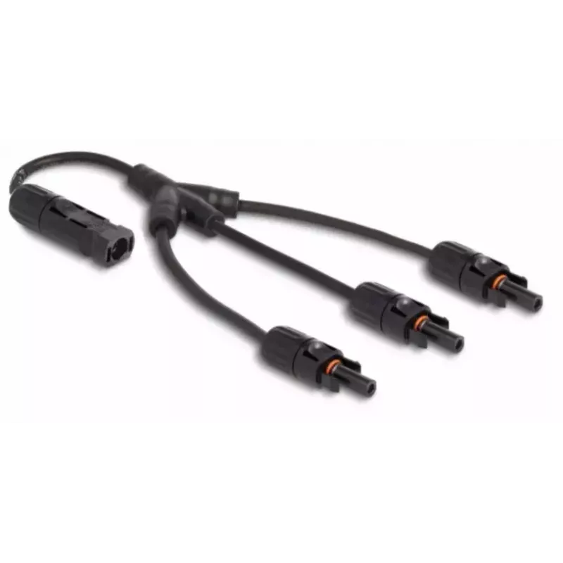 DeLOCK DL4 Solar-Splitterkabel 1 x Stecker auf 3 x Buchse 35 cm schwarz