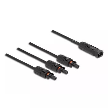 DeLOCK DL4 Solar-Splitterkabel 1 x Stecker auf 3 x Buchse 35 cm schwarz