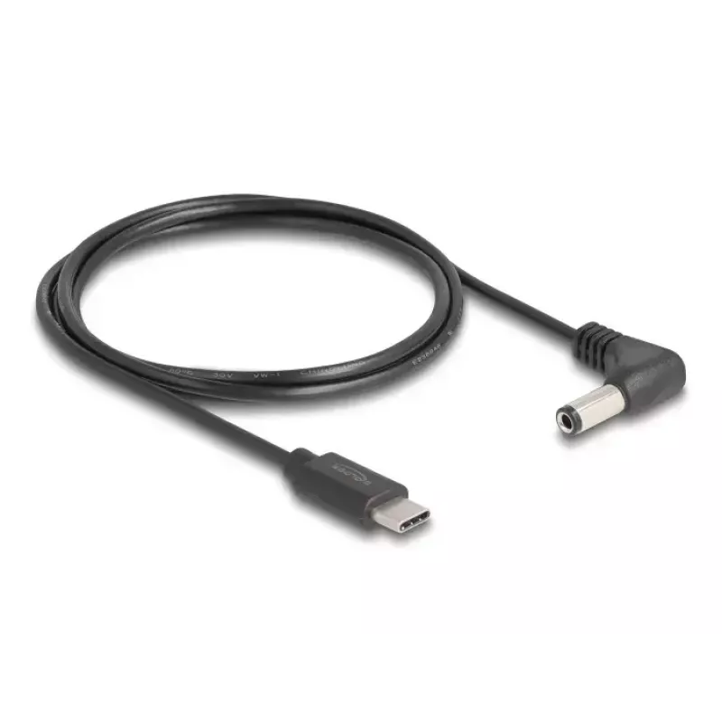 DeLOCK 85399 Stromkabel Schwarz 1,5 m USB C 5,5 x 2,5 mm