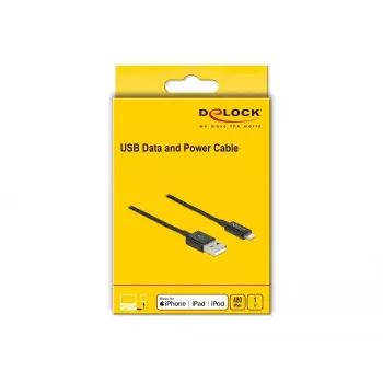USB-Daten- und Ladekabel DeLOCK 83002 1 m schwarz