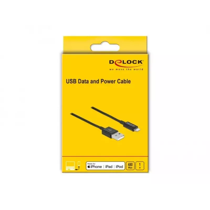 USB-Daten- und Ladekabel DeLOCK 83002 1 m schwarz