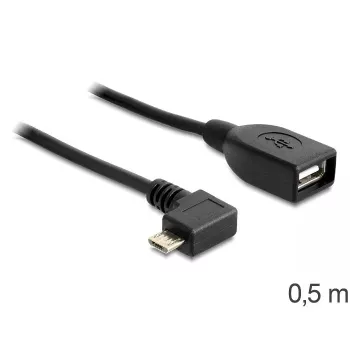 USB-Kabel Micro-USB B USB A DeLOCK 83271 0,5m Schwarz