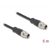 Netzwerkkabel DeLOCK M12 Kabel X-kodiert 8-polig Stecker auf Stecker Cat5e 5 m Schwarz