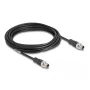 Netzwerkkabel DeLOCK M12 Kabel X-kodiert 8-polig Stecker auf Stecker Cat5e 5 m Schwarz