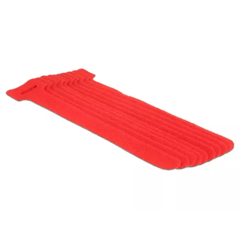 Klettband-Befestigungselement DeLOCK 18689 Rot 10 Stk.